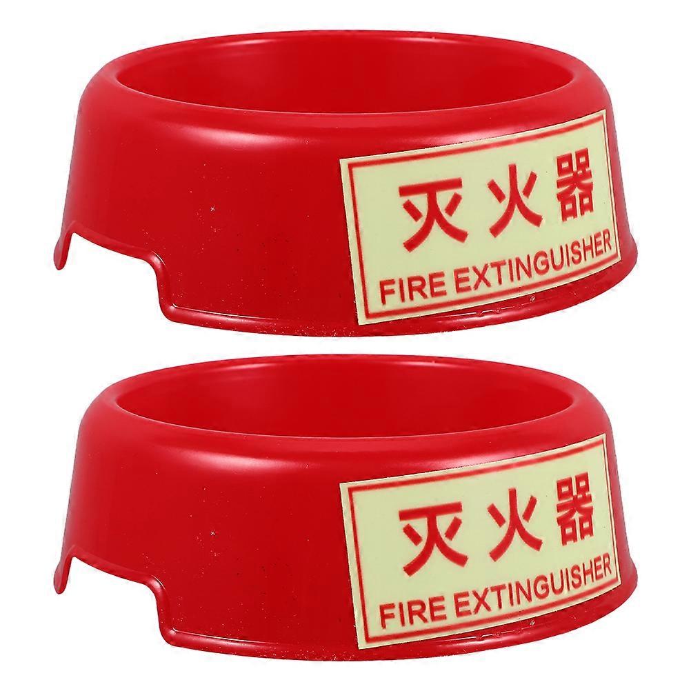 Fluorescent Fire Extinguisher Base Plastic Mount For Safety Environments 2Set