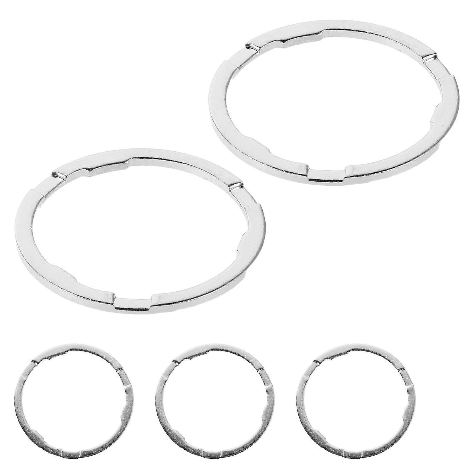 Bicycle Cassette Spacer Flywheel Hub Washer Replacement Alloy Silver for Cycling Enthusiasts 5Pcs