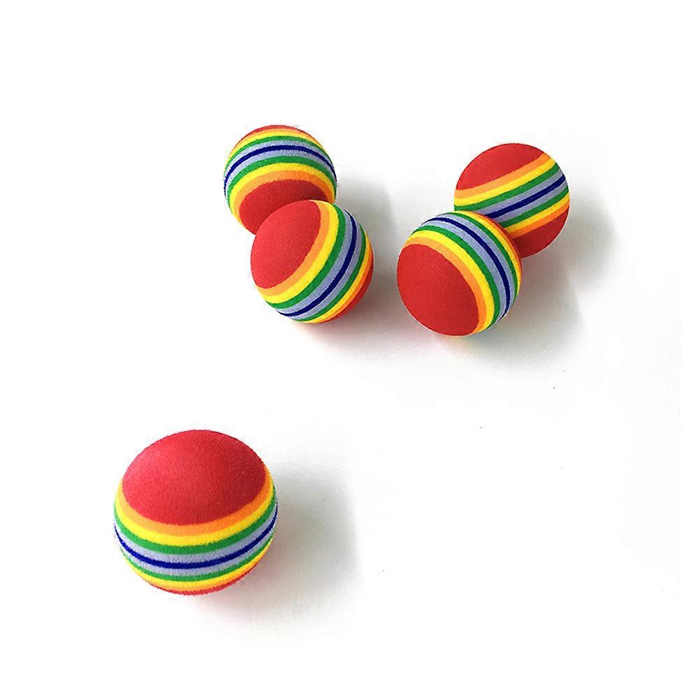 Rainbow Toy Eva Ball for Pet Interactive Toys 6Pcs for Training