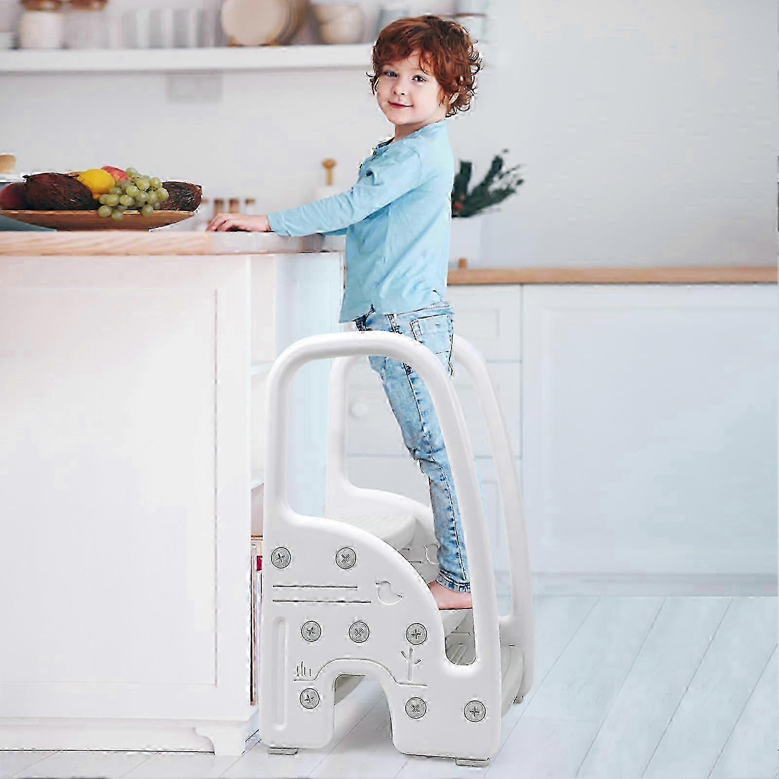 Adjustable Step Stool for Bathroom Sink and Kitchen Counter miao8