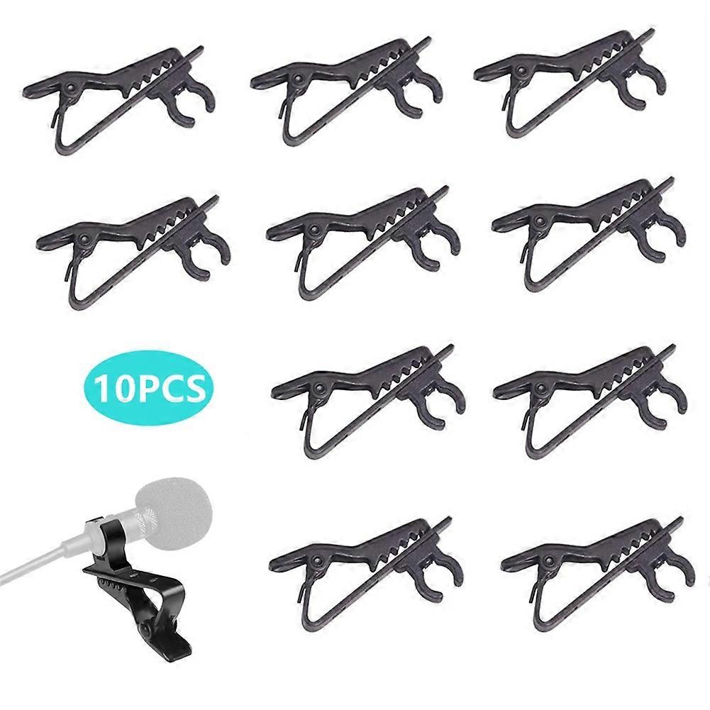 10pcs Lavalier Mic Clip Secure Lapel Microphone Cable Holder