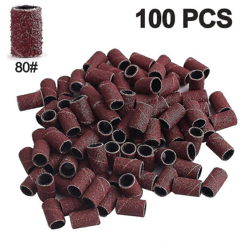 Professional Sanding Bands Compatible With Nail Drill Bits, 100pcs Nail Manicure