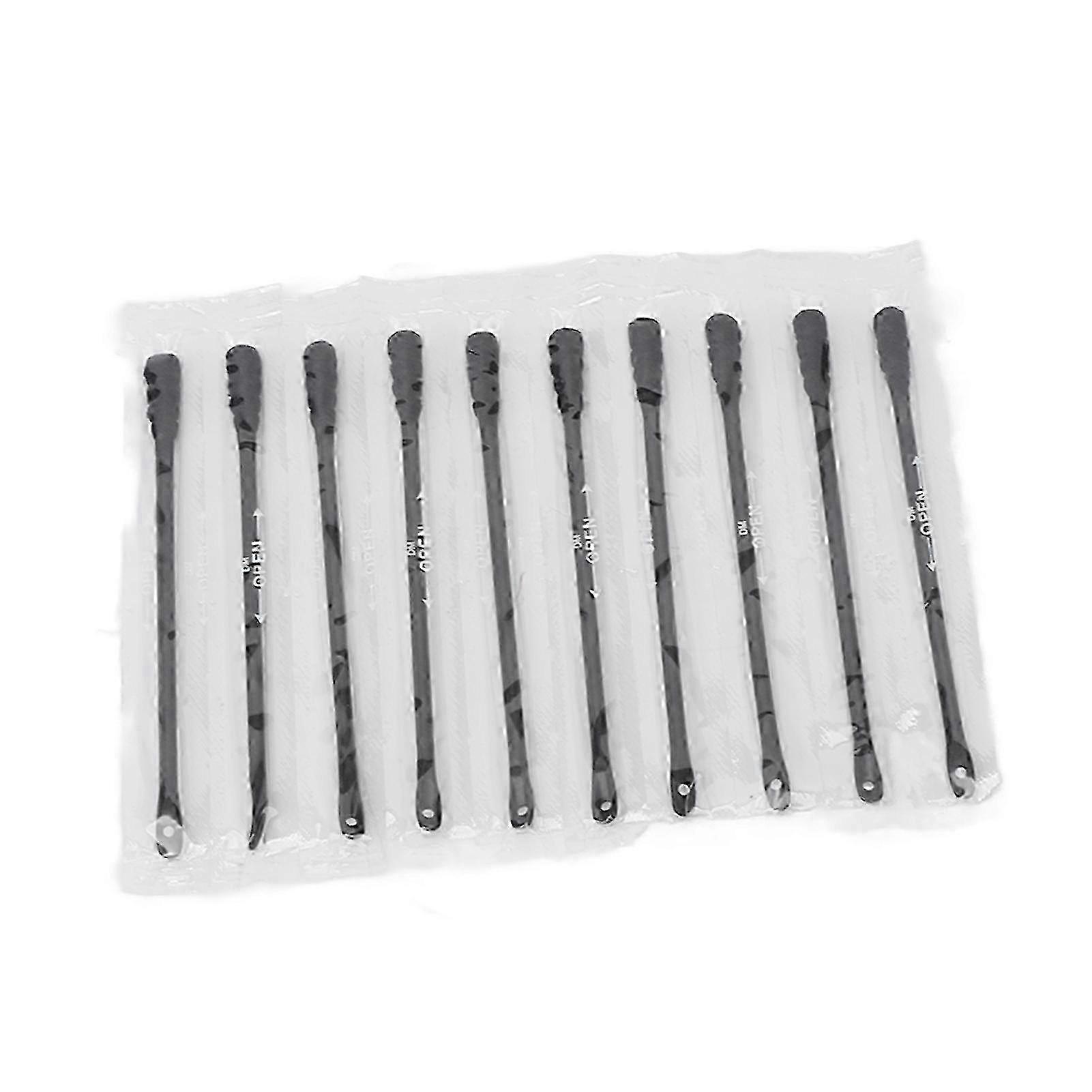 100 Pcs Cotons-tiges Jetables Stick Squeeze Acné Éliminateur De Points Noirs Multi Usage Double Pointe Cotons-Tiges Noir