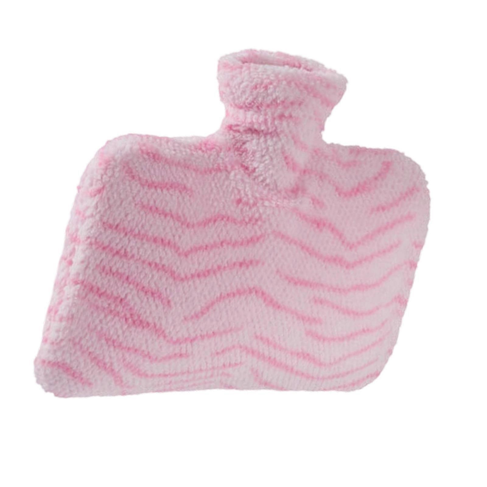 Efficient Hot Water Bottle Soft Plush Cover Multipurpose Warm Water Bag For Winter Warmth Post Exercise Relaxing Tool Multicolor