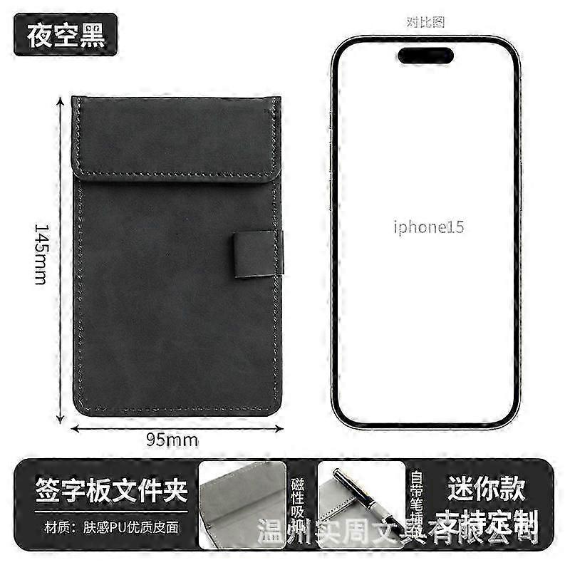 Leather A6 Board Folder Signature Board Order Board Wine Checkout Menu Plywood Notepad Writing Pad Folder