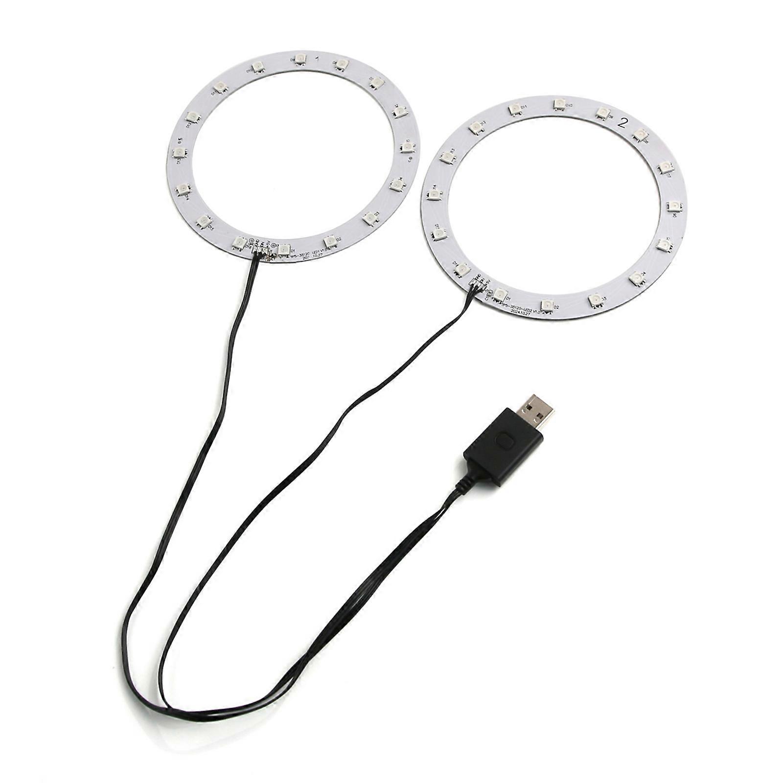 Colorful Lamp Circle with 12 Lighting Modes Support Voice Interactived Effects Multiple Brightness Setting for P5 Multicolor