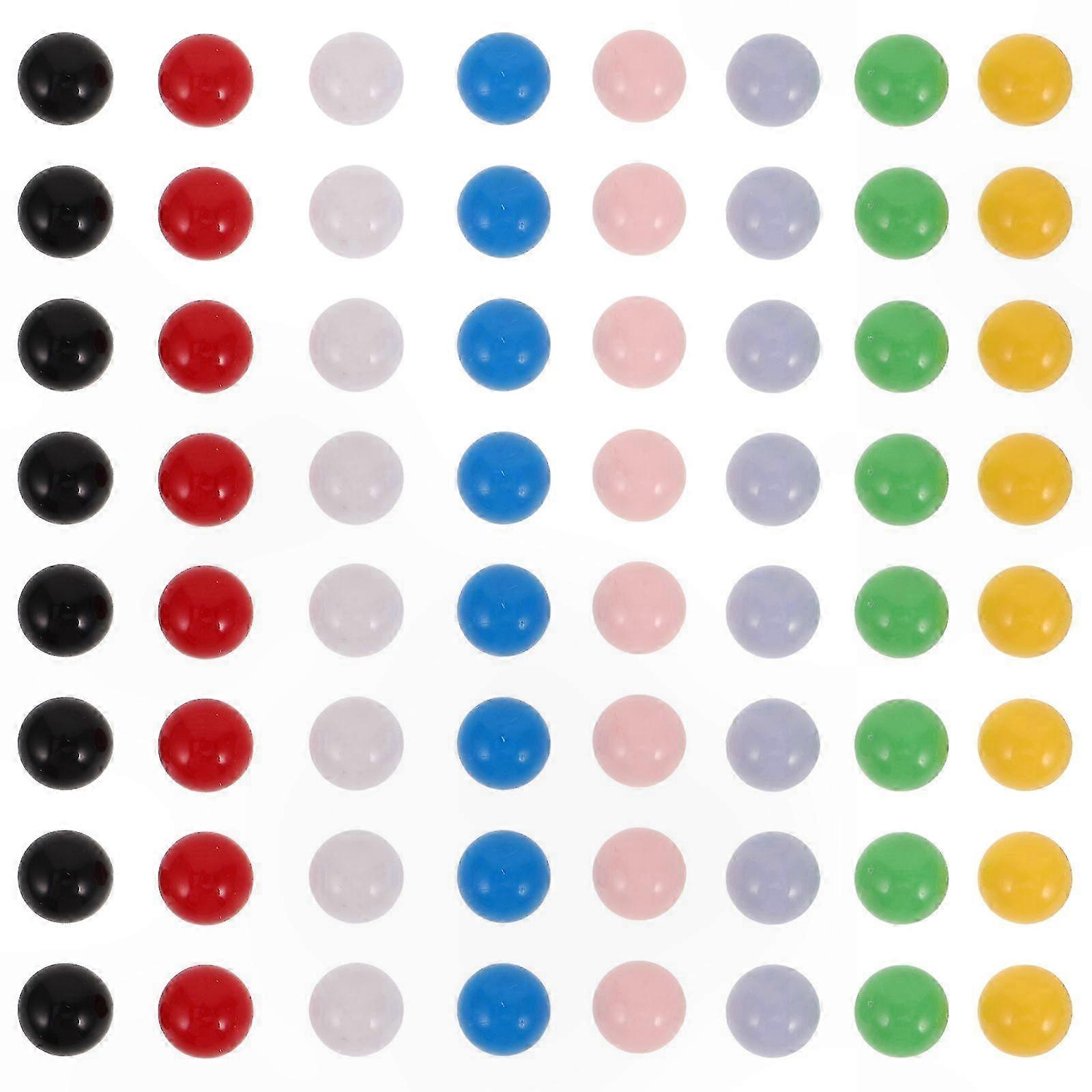 80 Pieces Solid Color Marbles for Board Games, Classic Kids Game Accessories, Suitable for Chinese Checkers and More, 12mm Size