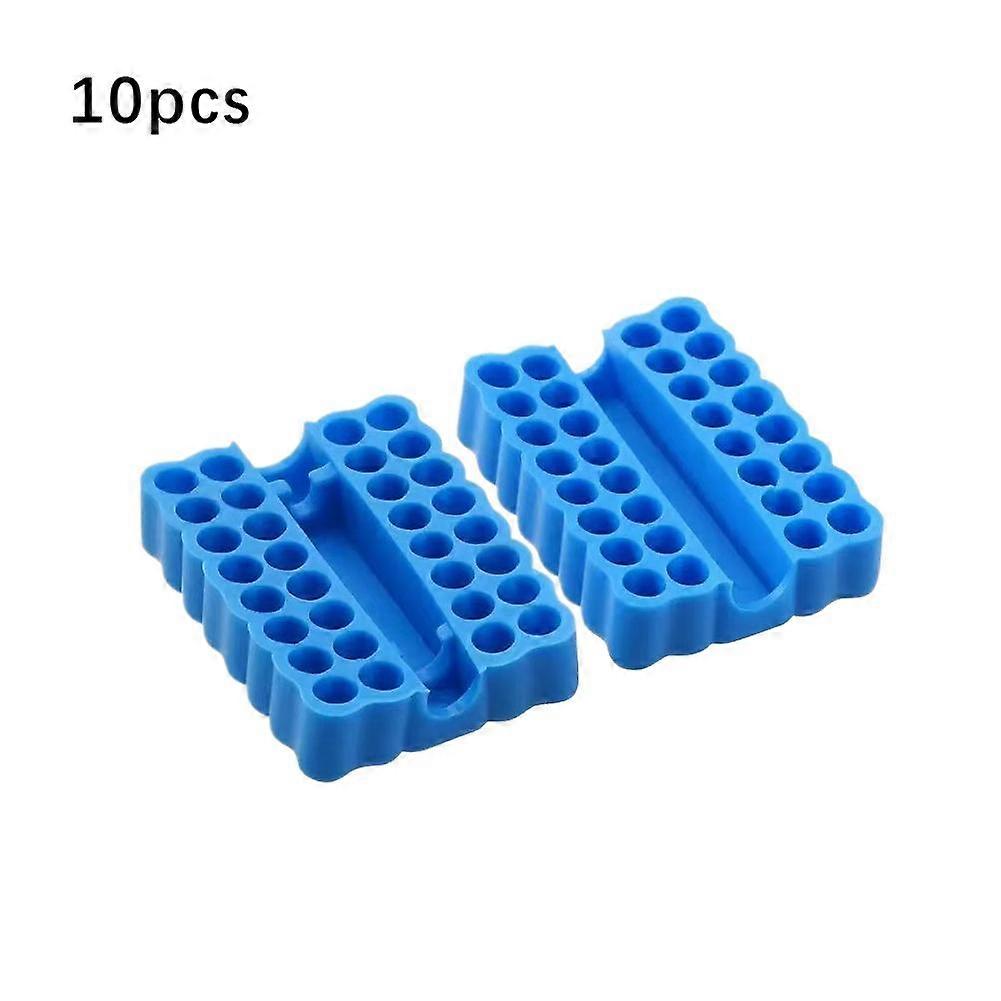 33-Piece Soft Rubber Bit Holder with 33-Hole Large Capacity Universal Fit for 1/4 Inch Hex Shank Screwdriver and Drill Bits