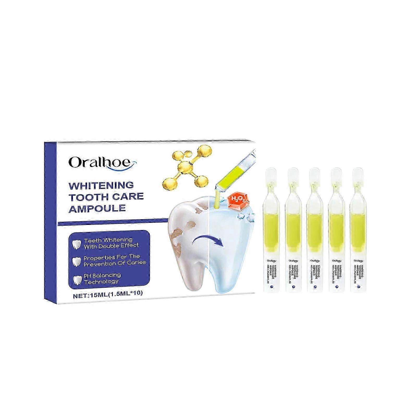 Brighten Your Smile: 10-Pack Teeth Whitening Serum with Peppermint