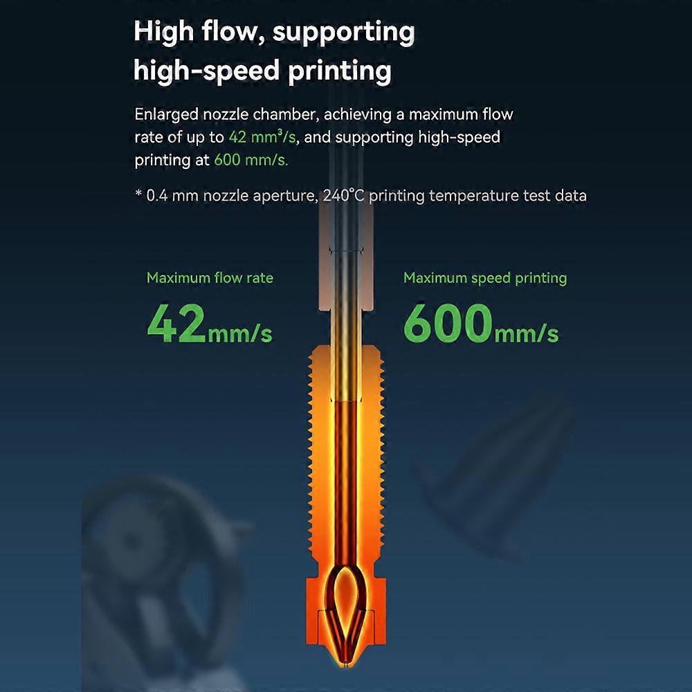 Creality Genuine E3D Obxidian™ High Flow Nozzle Assembly High Flow &High Speed with All Metal Integrated Design for K1C/ Ender-3 V3/ Ender-3 V3 Plus 3