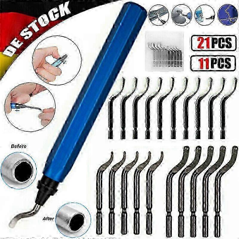 Manual Deburring Tool Set with 21 Extra Blades