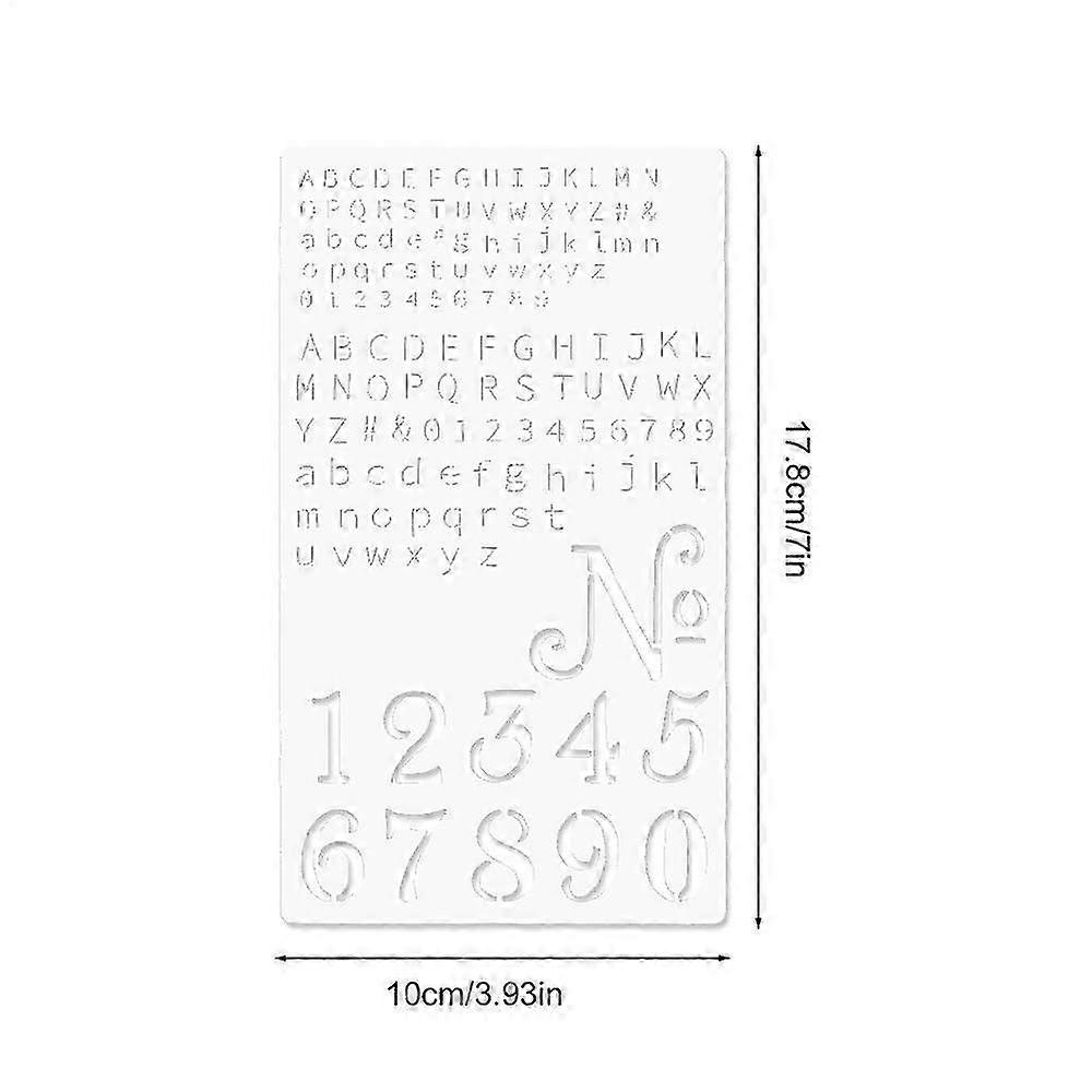 Journal Stencils Metal 4 Piece Rustproof Template Metal Stencils For Bullet Journaling For Tiny Letters Small Number Planner