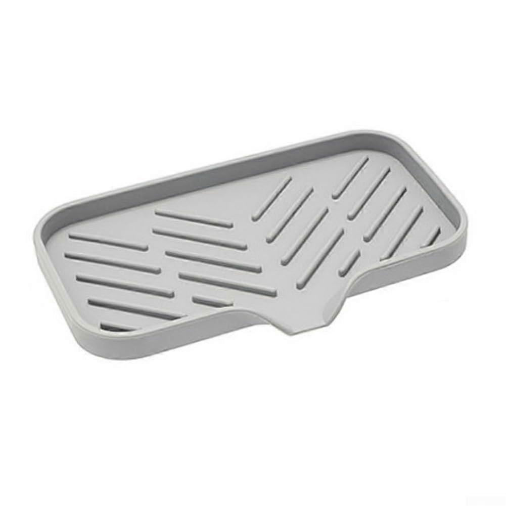 Silicone Soap Dish with SelfDraining Design for Kitchen Sink and Sponge Storage (S, 12.5x10cm)