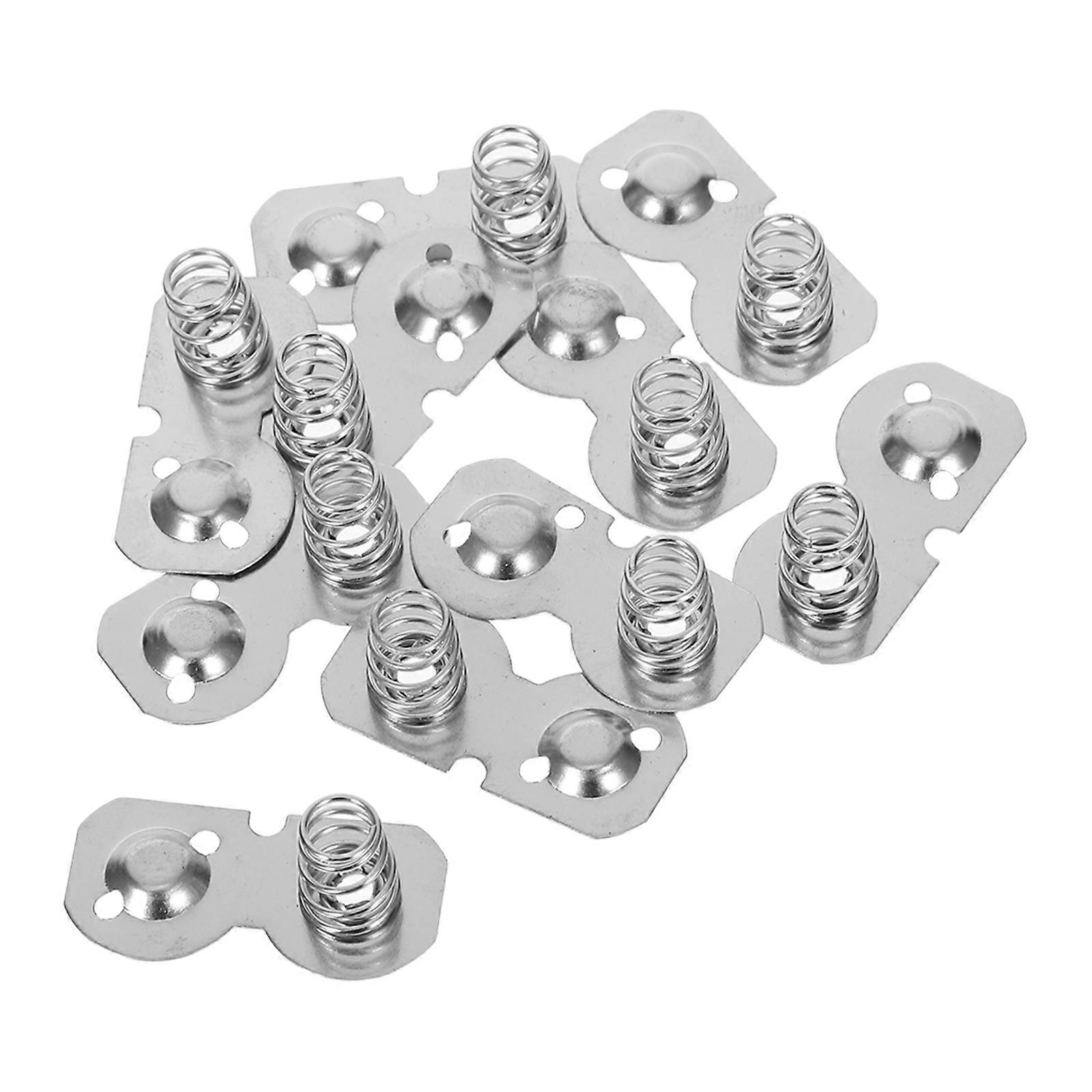 Electric Battery Springs Aa Battery Contact for Conversion 10Pcs Silver Iron