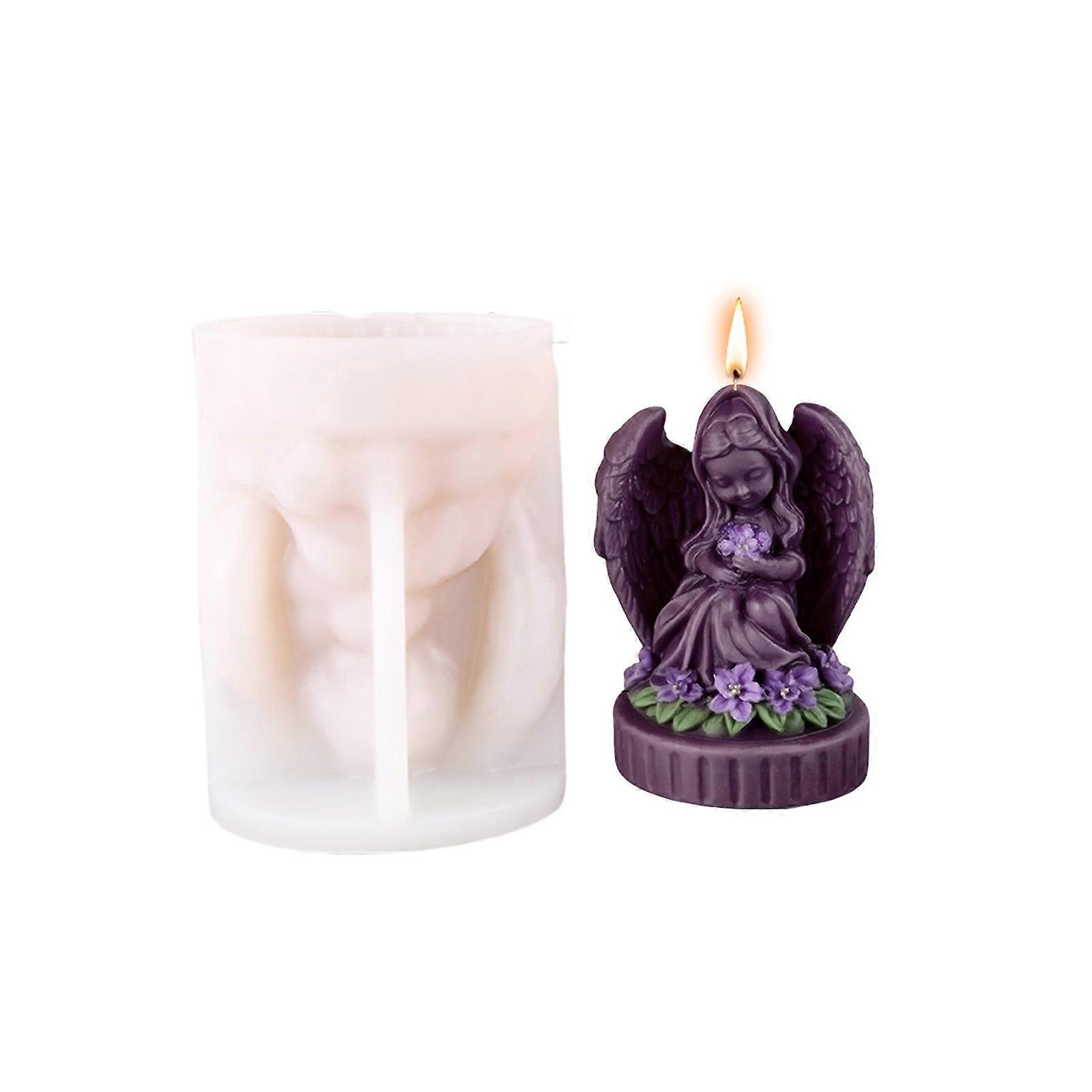 Multi Use Silicone Candle Making Mold Angel Shape Flexible Material 150g Ergonomic Design Beginner Friendly Crafting Essential Multicolor