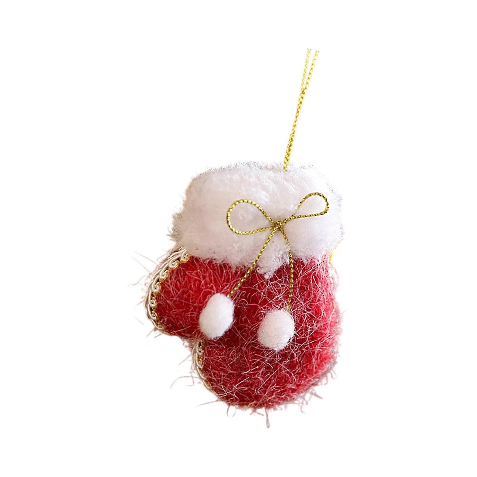 Mini Boot Glove Christmas Decorations Durable Felt Plastic Construction Multifunction Hanging Homes Joyful Tone Present Multicolor