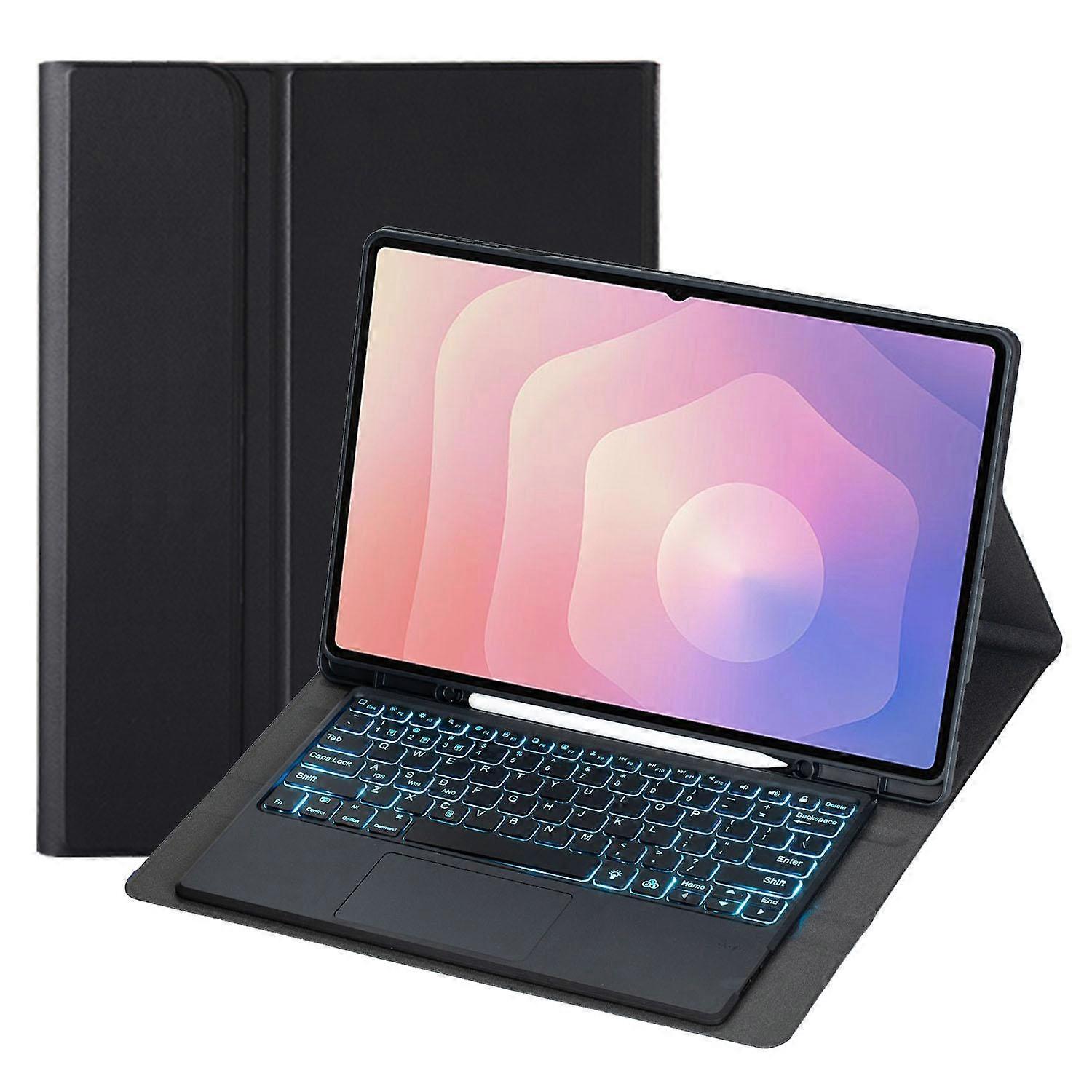 Candy Color Touch Backlight Bluetooth Keyboard Leather Tablet Case with Pen Holder For Samsung Galaxy Tab S11 Ultra