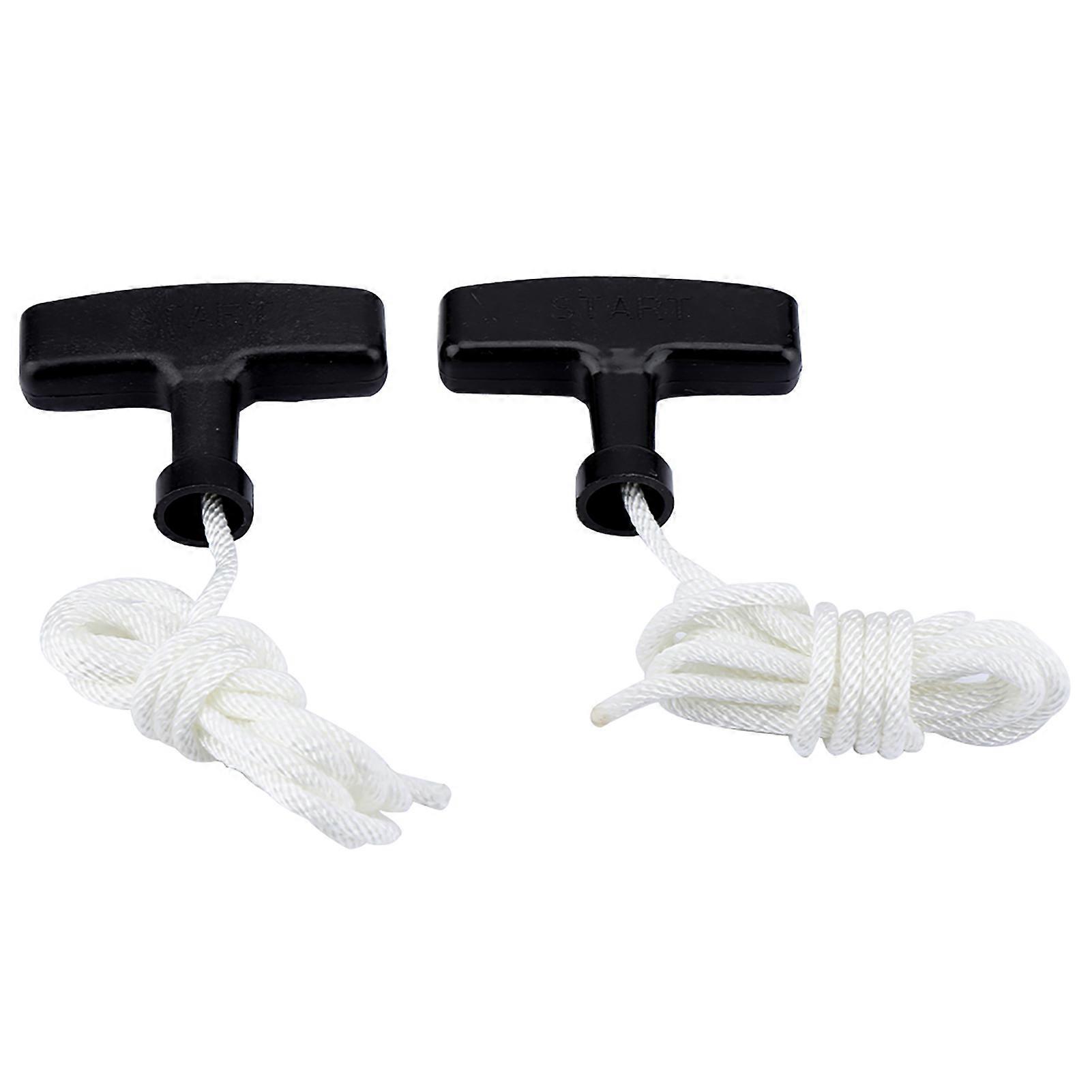 2pcs Lawnmower Recoil Pull Starter Handle 1.5m Cord Rope Mower Accessories