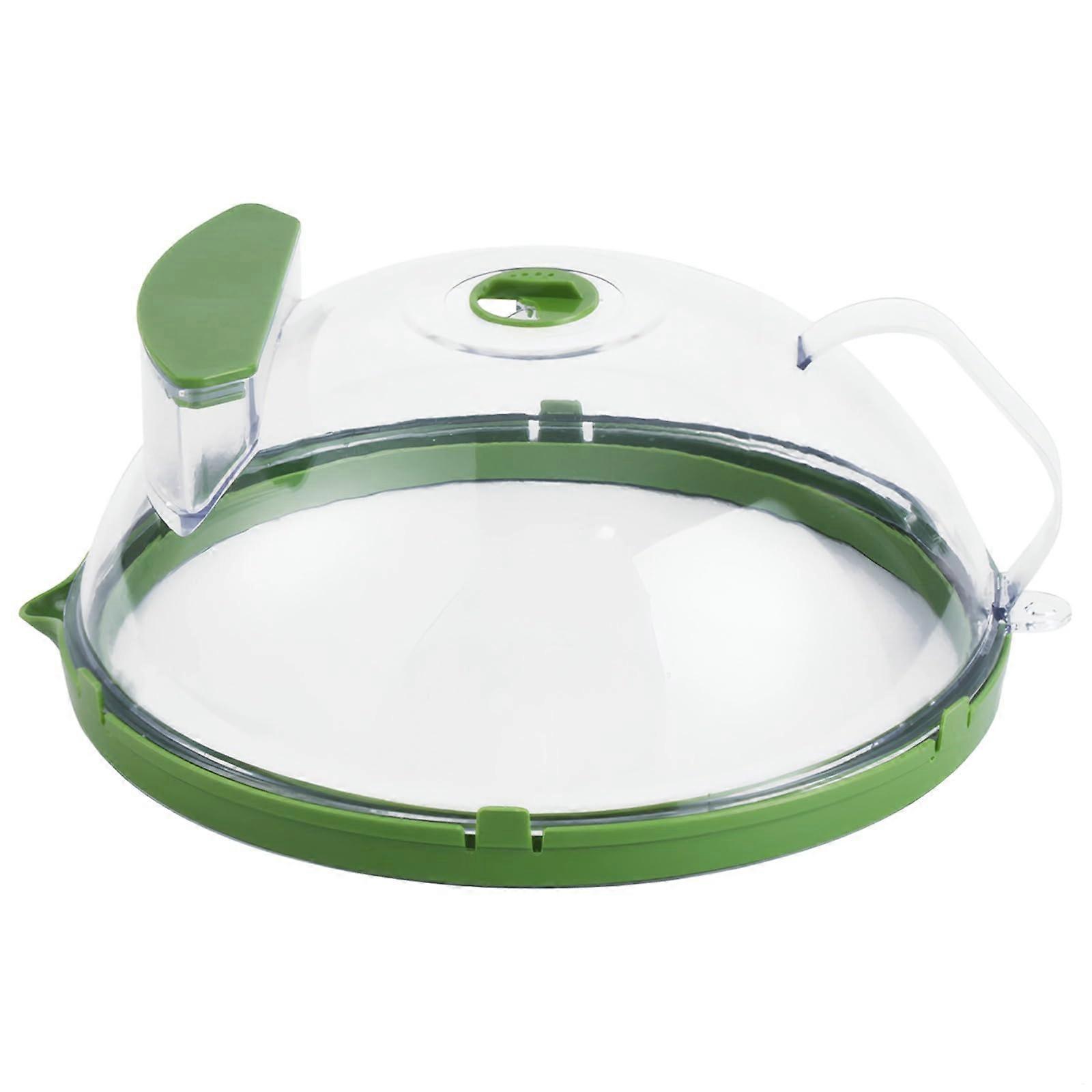 Microwave Splatter Guard with Splashproof Lid and Handle, 26x11cm Heat Resistant Food Cover