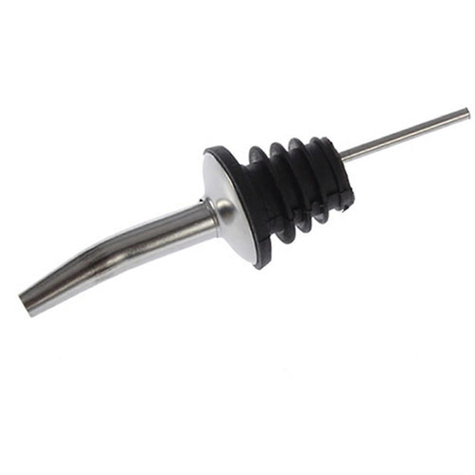 Stainless Steel Liquor Pourer Set with Flow Control for Wine and Spirit Bottles, 6 Pack Bar Spouts