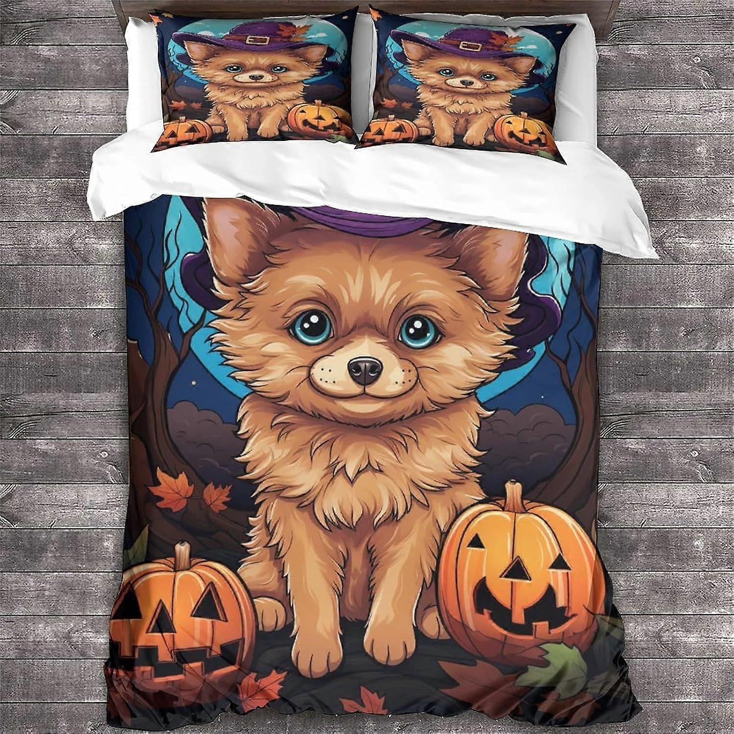 LikeEj الفراش لحاف غطاء 3D المطبوعة لحاف غطاء لحاف مع إغلاق سحاب ، هالوين الفراش الملك