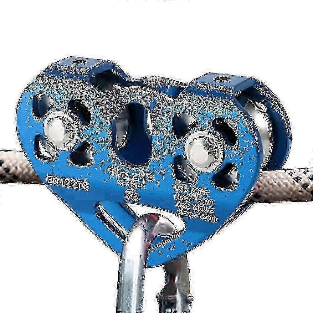 Poulie de tyrolienne 30 kN à double vitesse tandem pour câble de 1/4, 5/16, 3/8 et 1/2 pouce, édition 2025, 110