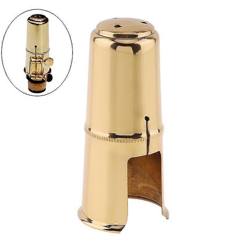 Alto Saxophone Metal Golden Mouthpiece with Cap and Ligature Plated Protective Cap