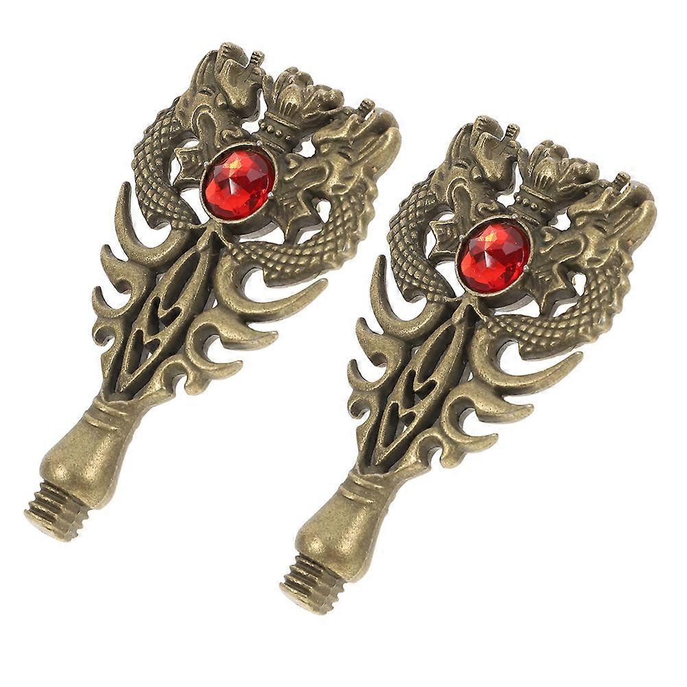 2Pcs Multi Color Dual Dragon Wax Sealing Handle For Greeting Cards And Formal Events With DIY Wax Handle Creation
