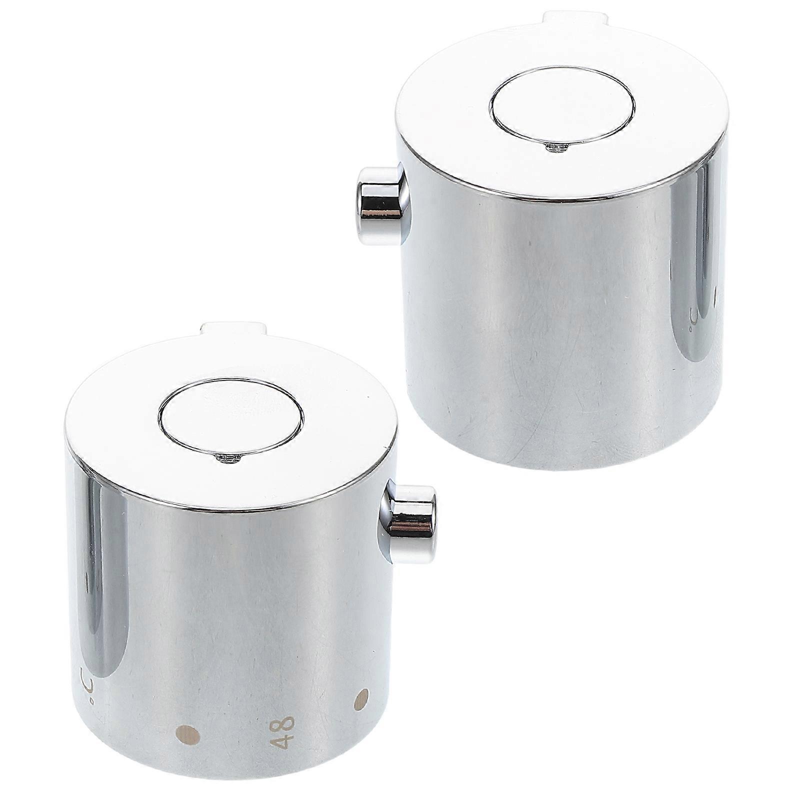 Tap Handwheel Maintenance Parts Universal Fit Handle Electroplating Process Silver Size 1.7×1.7×1.6in 1Pair