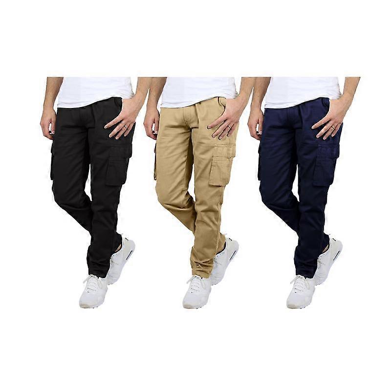 Men's 3 Pack Flex Stretch Cotton Cargo Pants