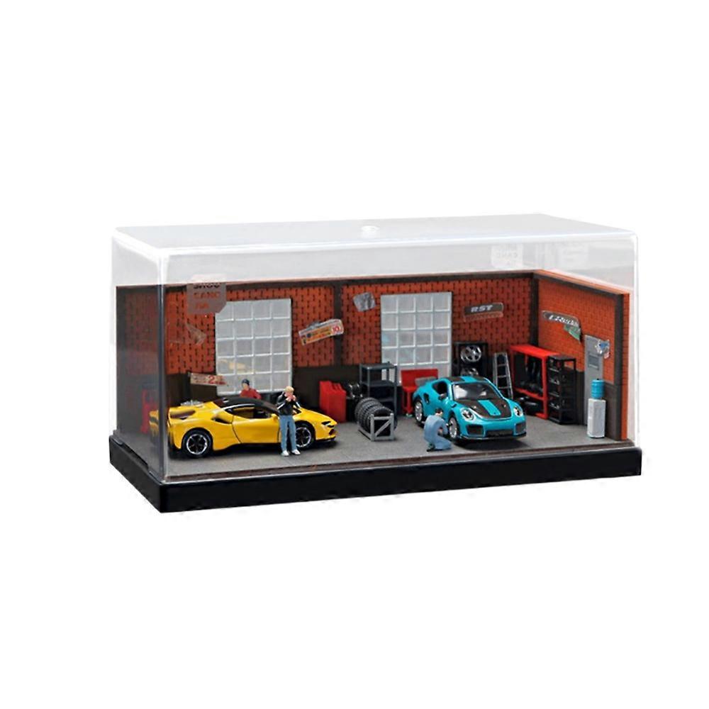 1/64 Scale Diorama Car Garage Model Repair Workshop Scene Display Building Model