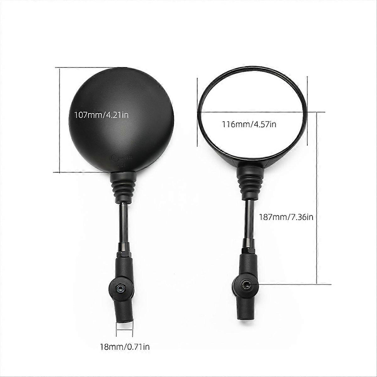 Motorcycle Round Mirror Rearview Mirror with 5 Screws for 