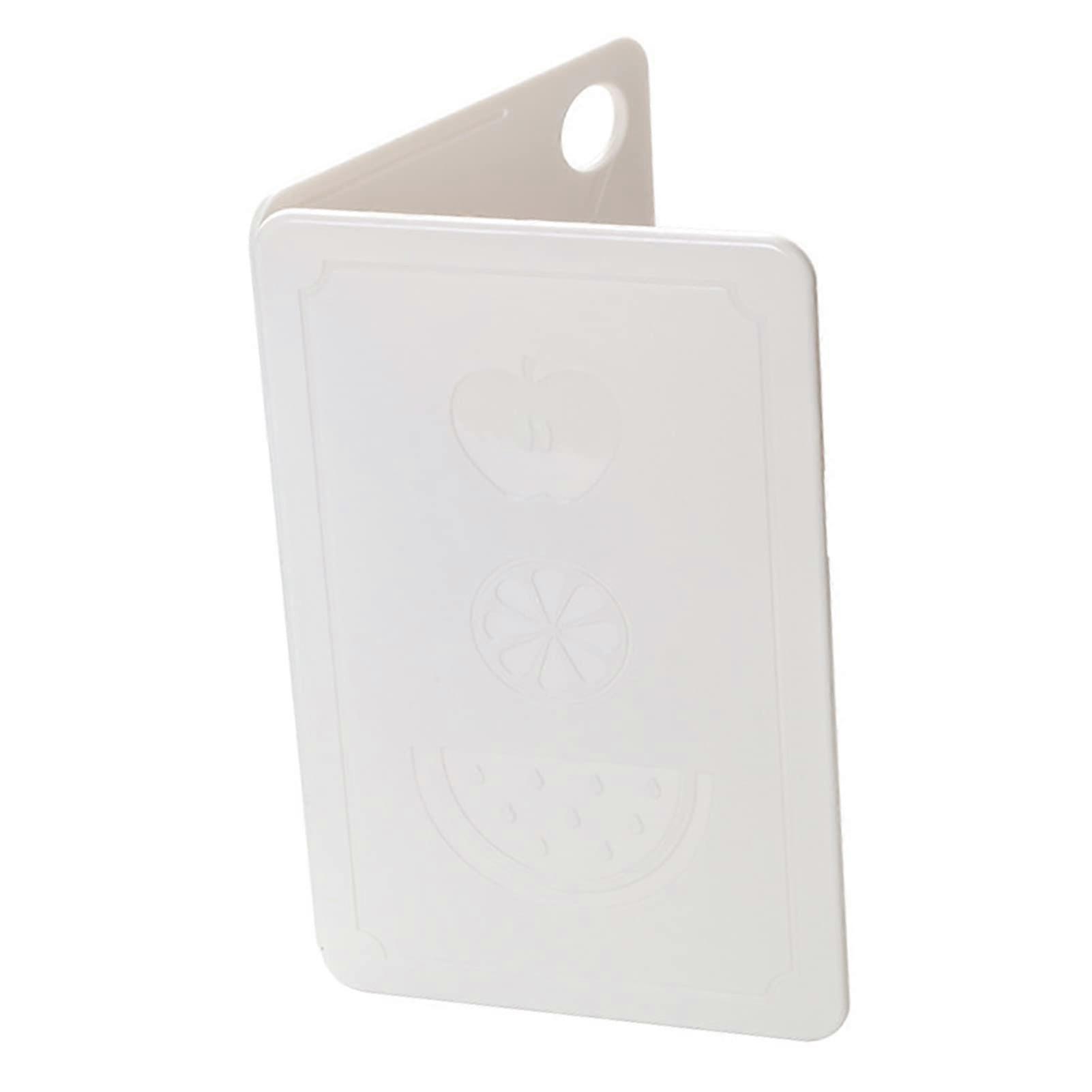 Foldable Chopping Board with Dual Function, Plastic Cutting Board for Camping Picnic, Nordic White 20x12.5cm