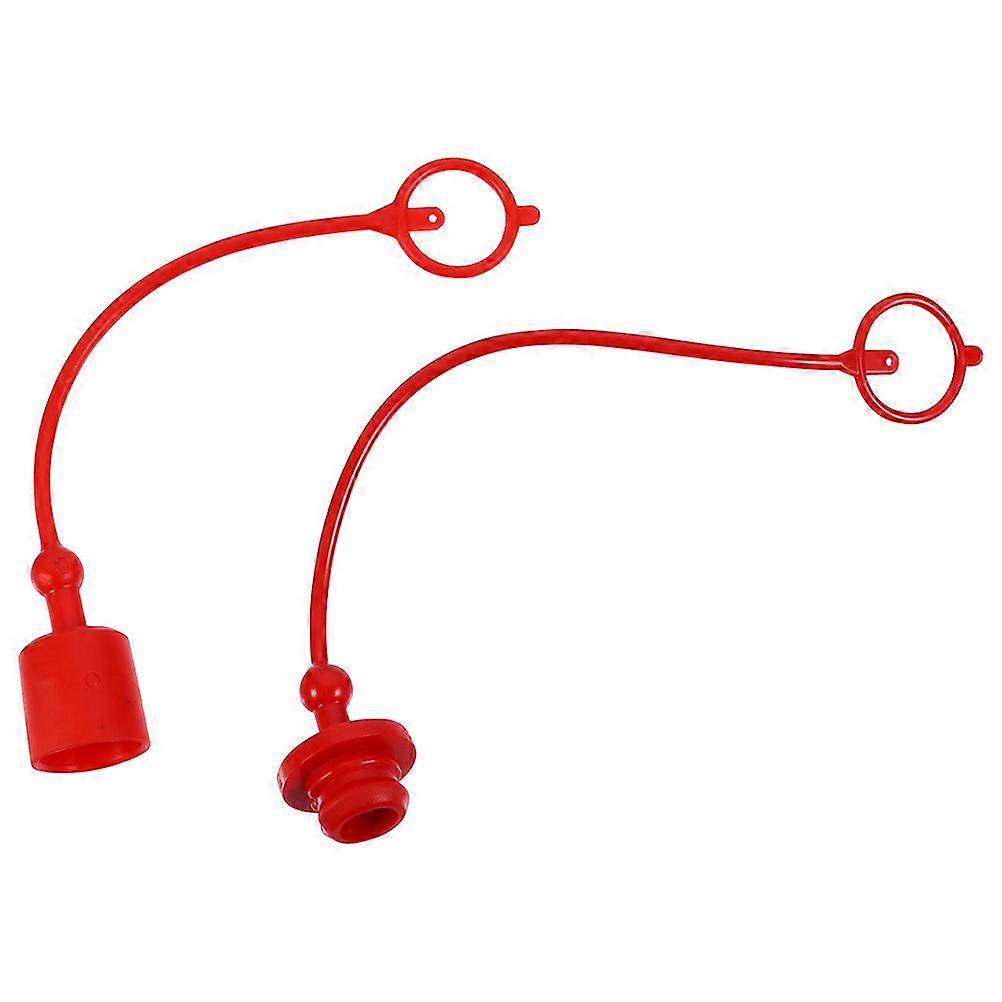 Coupler Dust Covers PVC Hydraulic Connector for Protection 4Sets Red