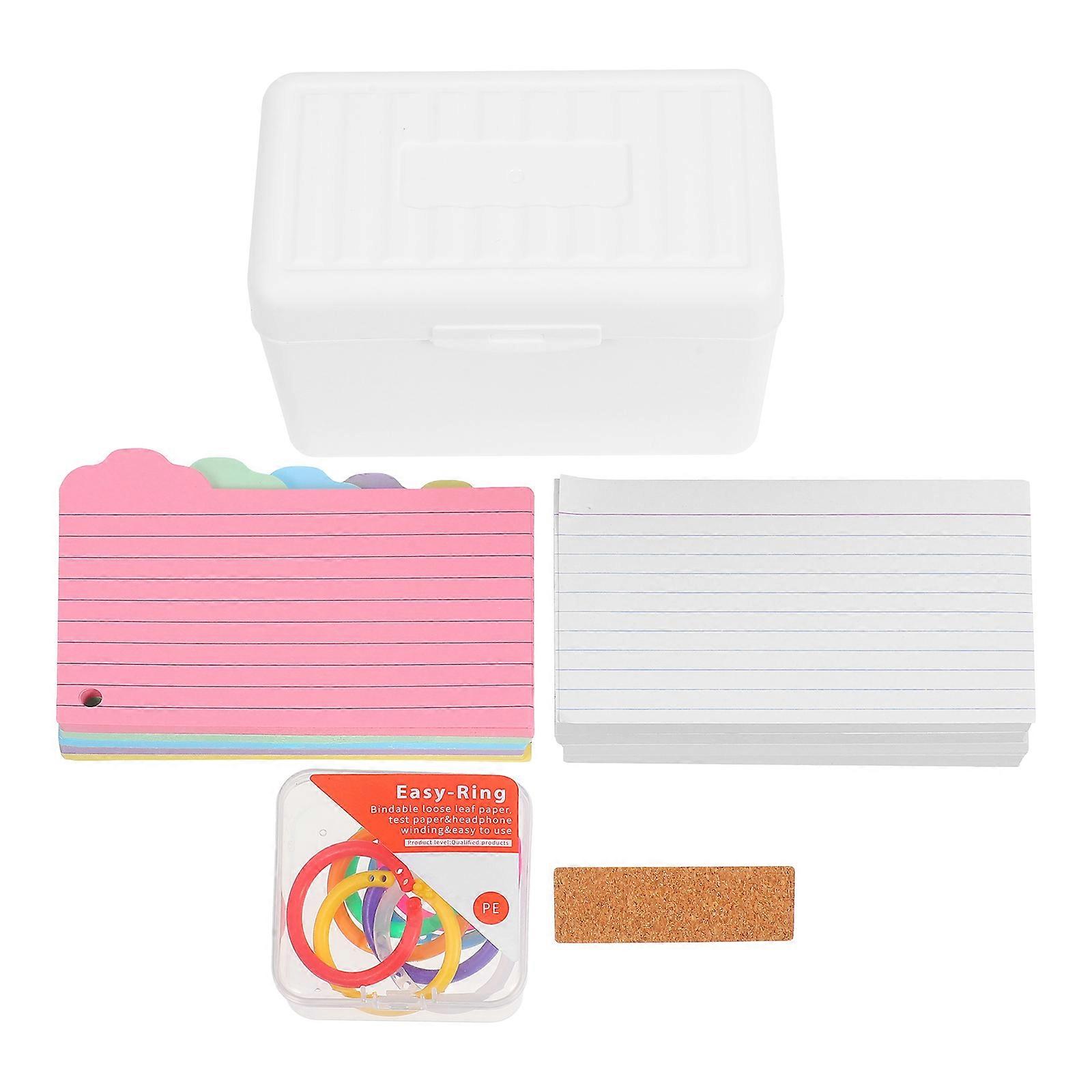 Multi-Function Index Card Storage Box for Office Desk 1Set