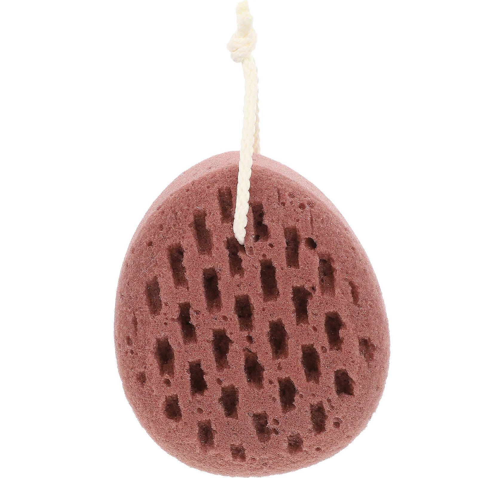 Reusable Body Sponge Bath Scrubber for Bath Use 3Pcs Coffee Color