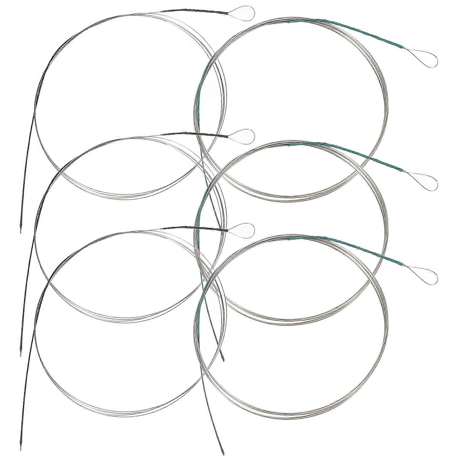 Steel Wire Erhu String Replacement Set for Expressive Sound 3Pairs Silver