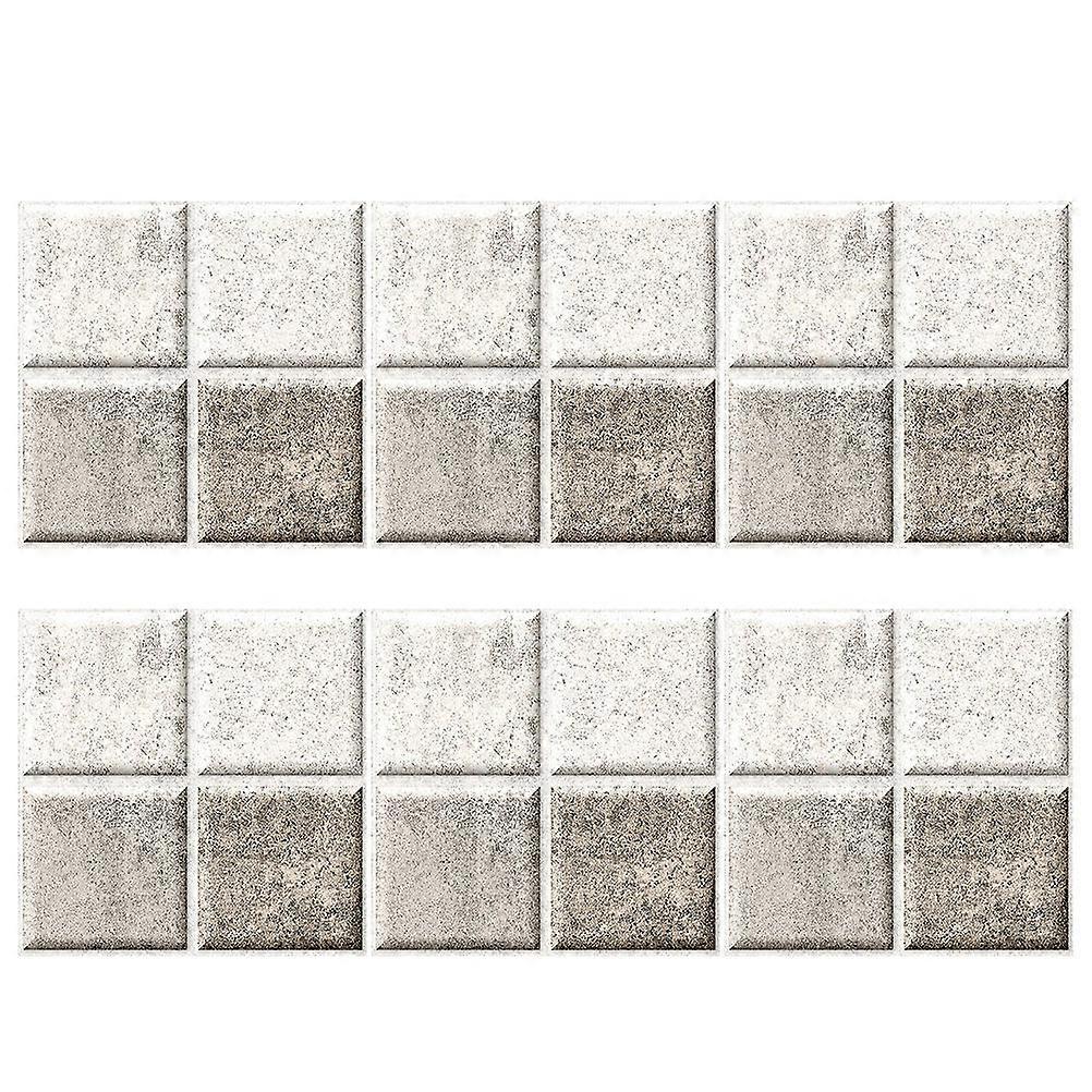 Waterproof Stickers for Decoration 12Pcs Stone Pattern Wall Tile Set