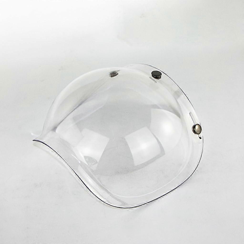 Motorcycle Helmet Visor with Retro Bubble Design, ImpactResistant PC Lens, ThreeButton Fit, Transparent