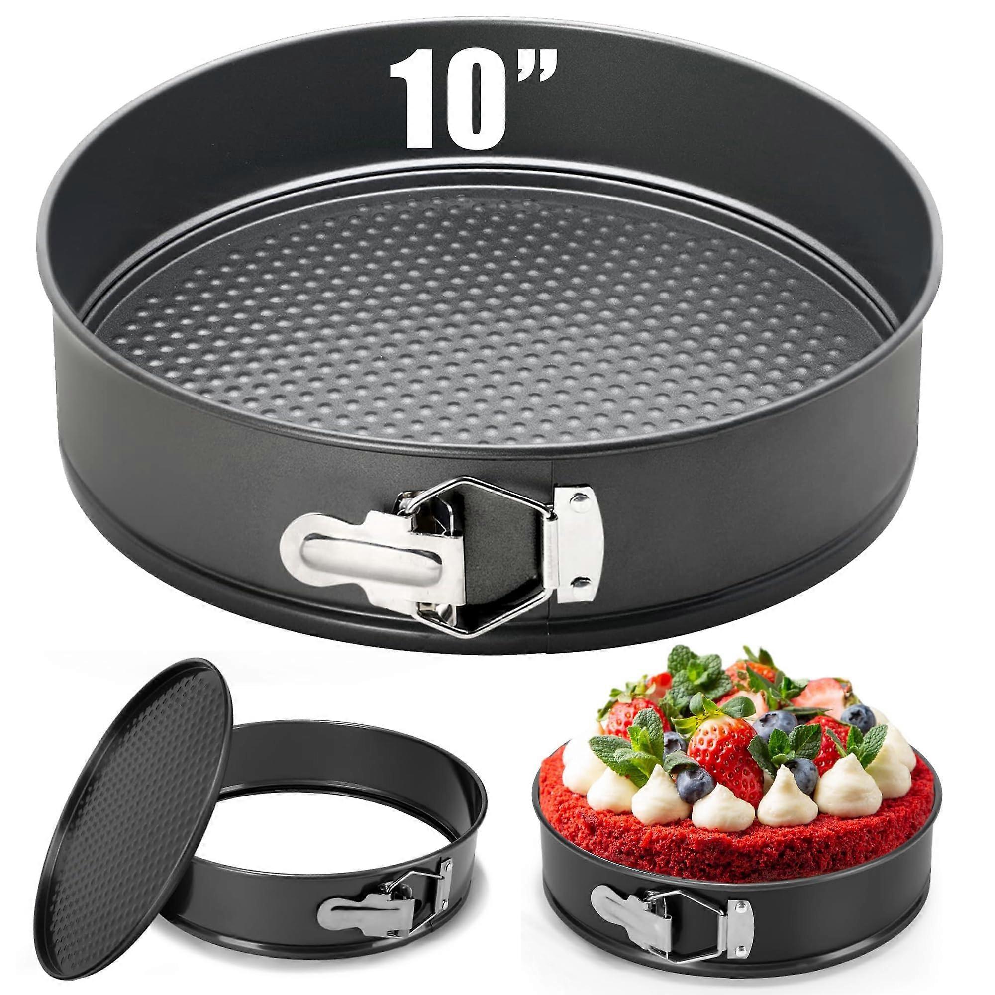 10 Inch Nonstick Springform Cake Pan with Leakproof Removable Bottom for Cheesecake and Pizza