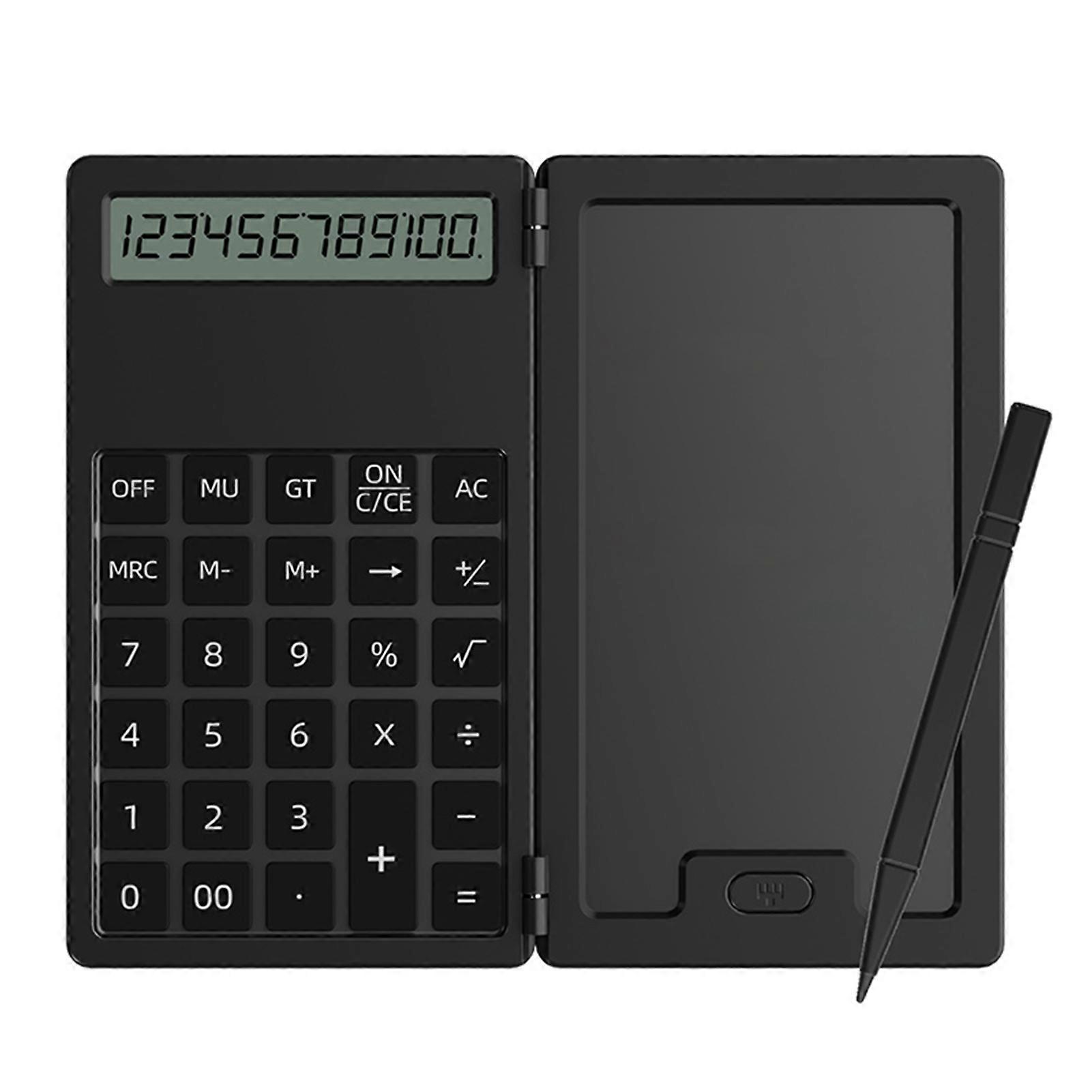 Scientific Calculator 12-Digit Large Display Calculator with Notepad Foldable Calculator with Hand Writing Board for Daily Use