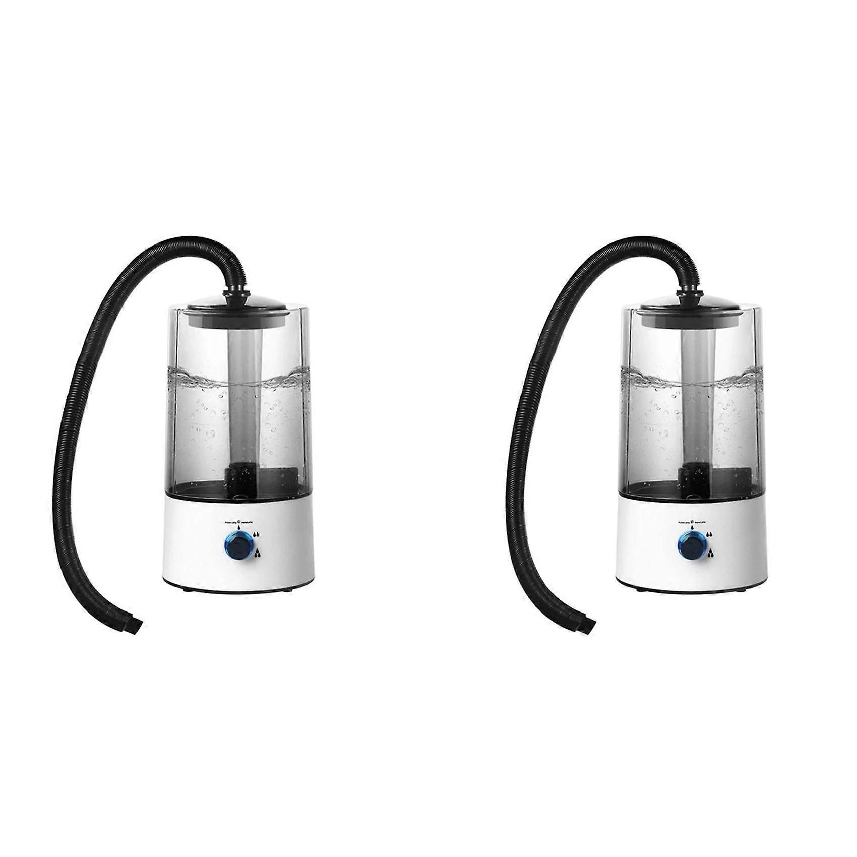2X 4L Amphibians & Reptile Mist Humidifier with Hose Adjustable Terrarium Reptile Fogger Humidifier Accessories, UK Plug