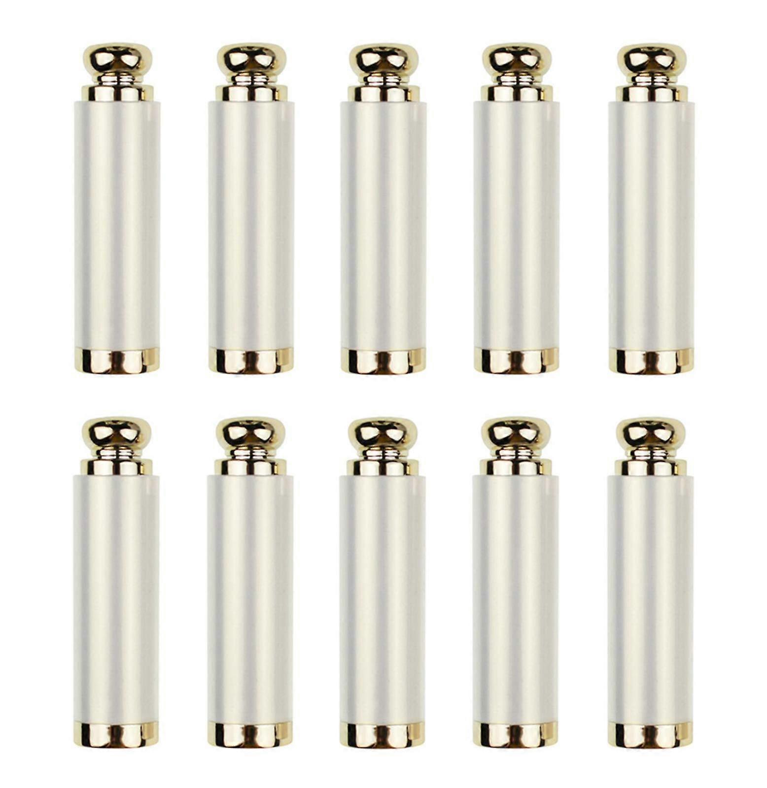 Empty Lip Balm Tubes 3.5ml with Gold Lid Refillable Lipstick Containers for DIY Homemade Cosmetics, 10 Pack