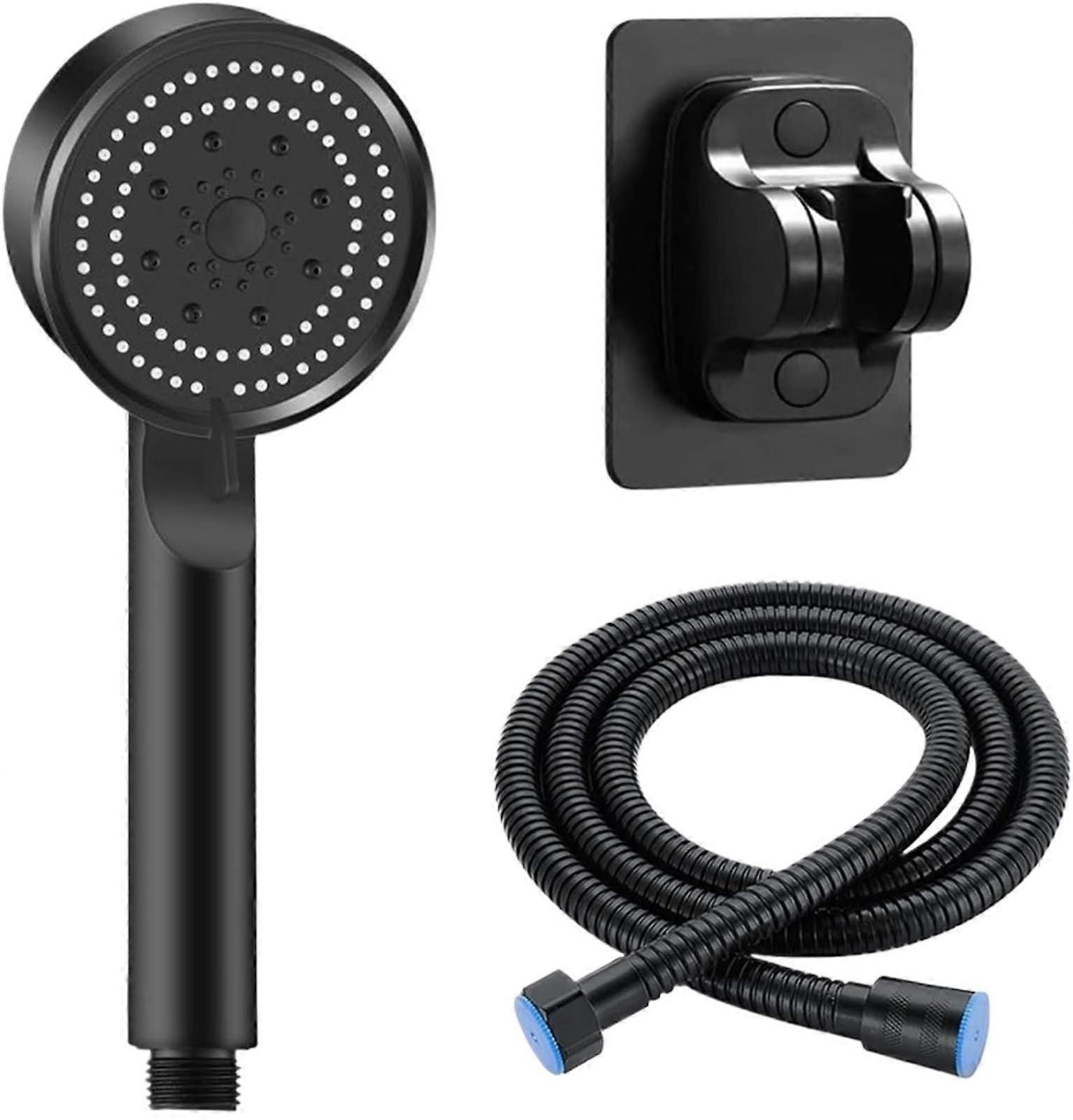 Handheld Shower Head with Adjustable 5 Spray Modes, Ergonomic Grip, Easy Install, Black