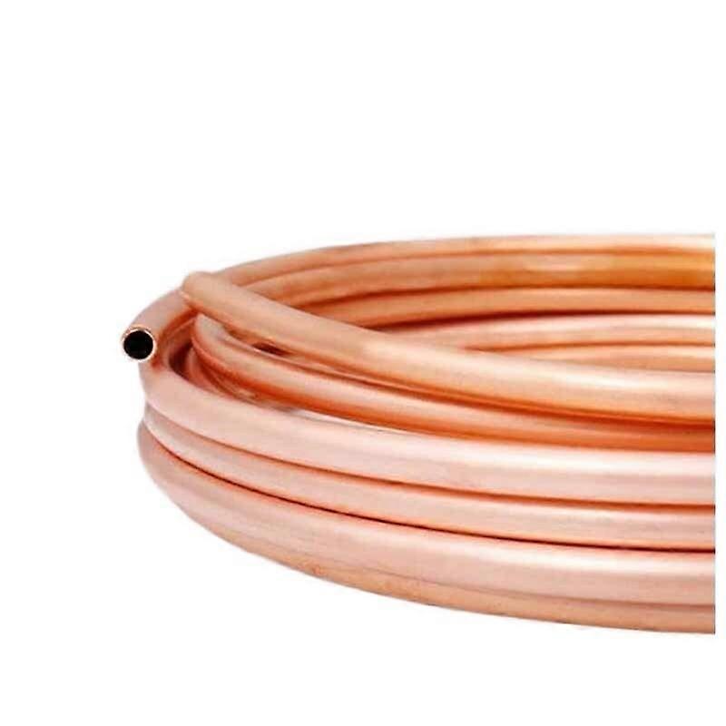 T2 Red Copper Tube Roll For Ac Cooling Coil, 1 Meter Length, 6.35x0.7mm OD, Multiple Outer Diameters