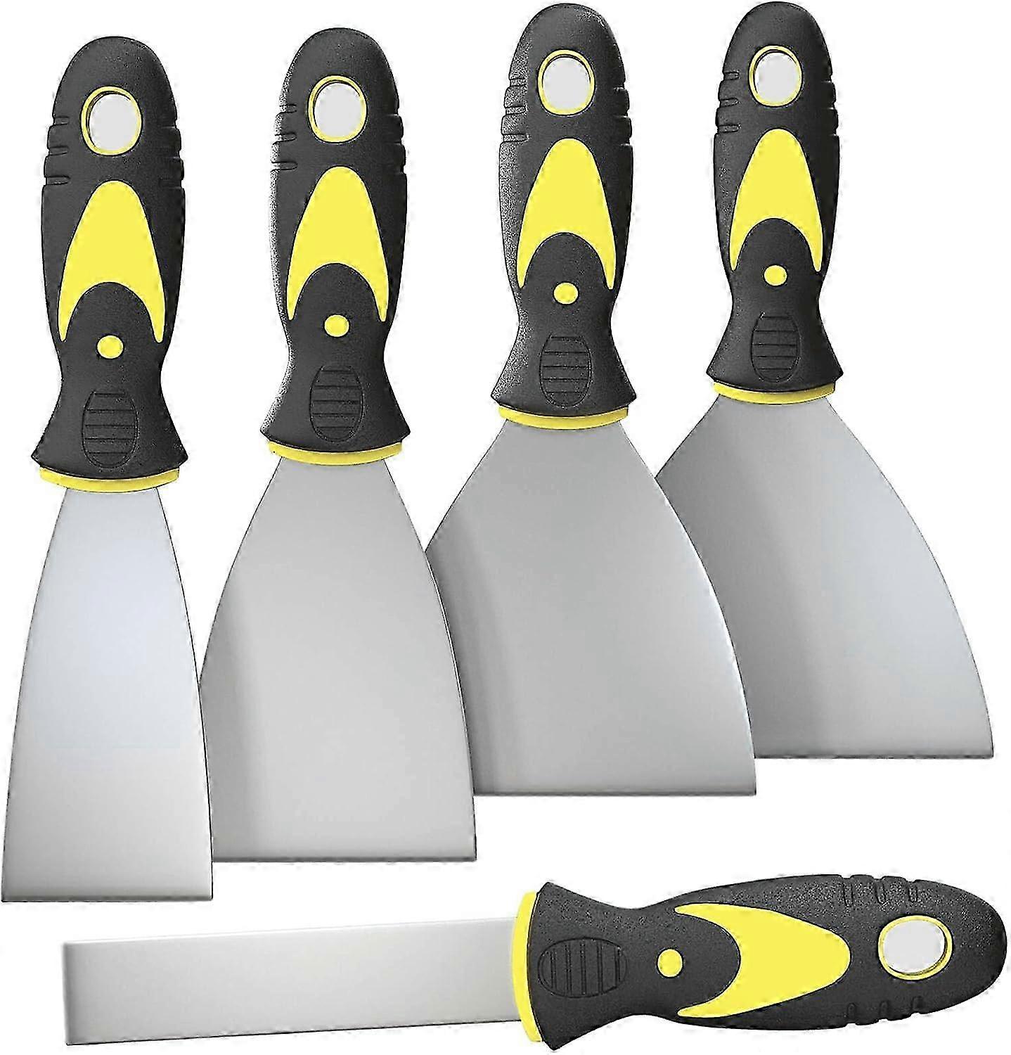 5pcs Putty Knife, Set, 1" 2" 3" 4" 5" Scraper, Spackle Knife, Paint Scraper, Scraper Tool, No Rusting, Perfect For Repairing Drywall, Removing Wallpap