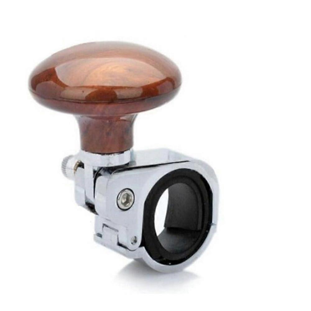 Steering Wheel Spinner Knob with Wood Grain Booster Handle Compatible with Cars for Smooth Control