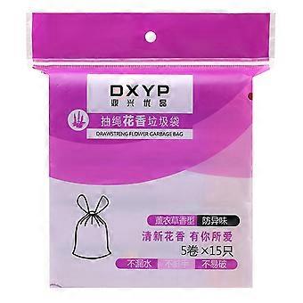 5 Roll Trash Bag Waterproof Thicken Leak-proof Garbage Storage Household Disposable Trash Pouch For Kitchen