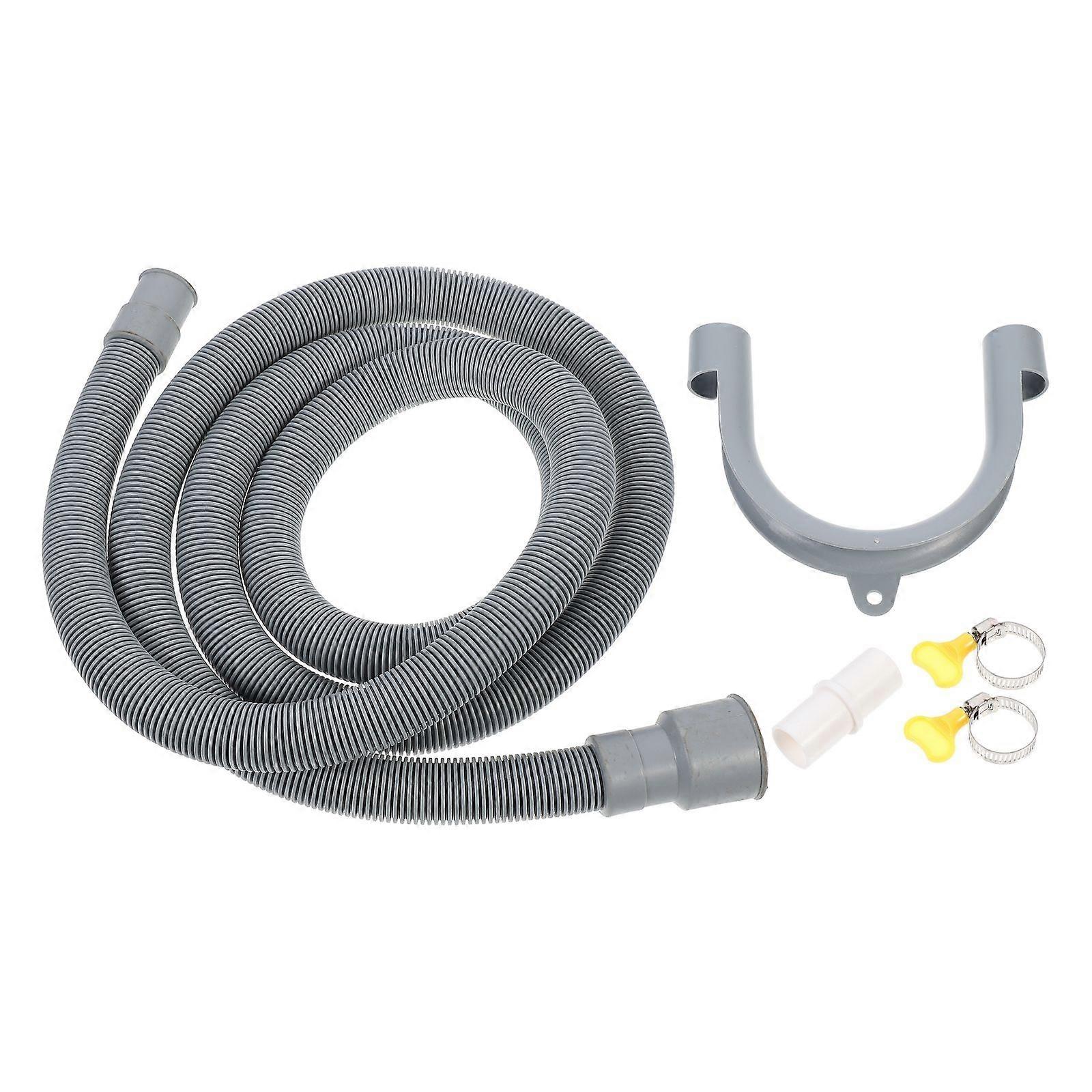 Sturdy Washer Outlet for Drum Washing Machine PVC Light Grey 1 Set