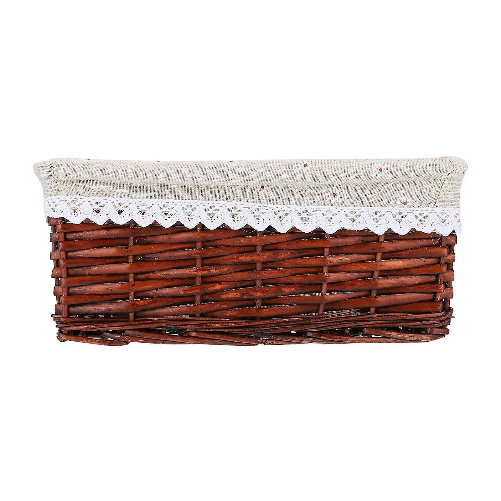 Kitchen Sorting Basket Wicker Storage Indoor Use 30x20x12cm Rustic Style Home Organization 1Set